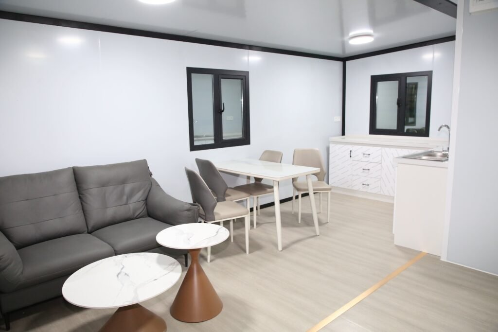 Expandable container house exterior view