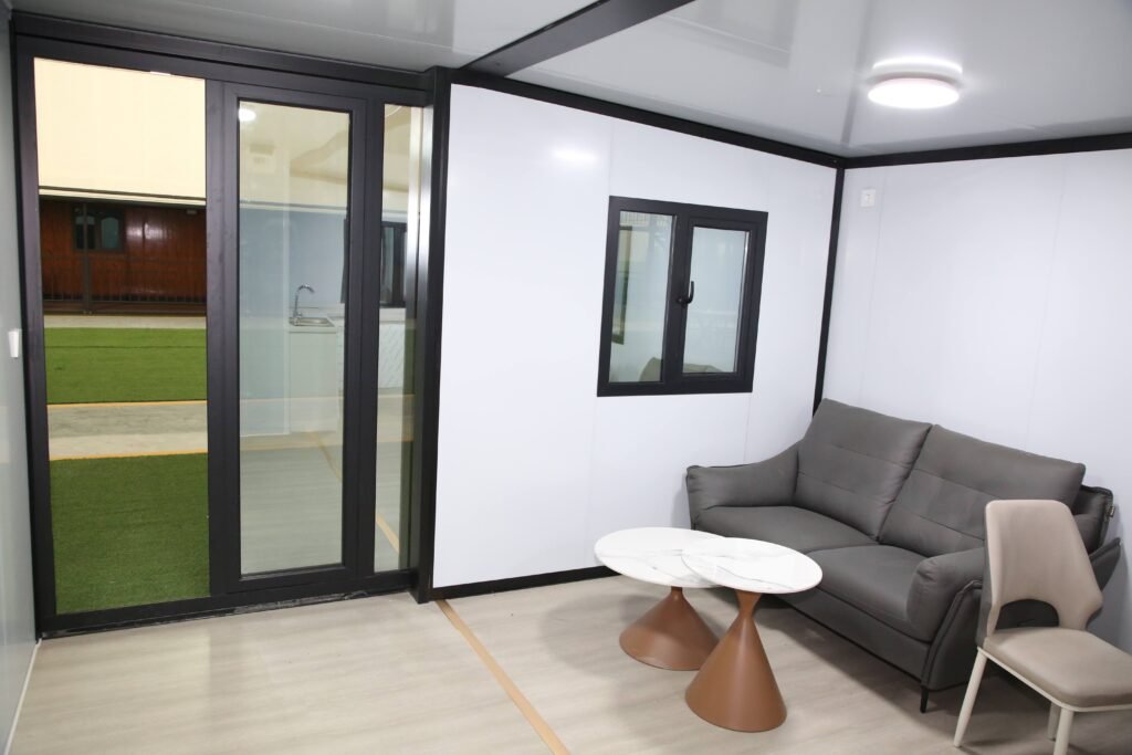 Expandable container house exterior view