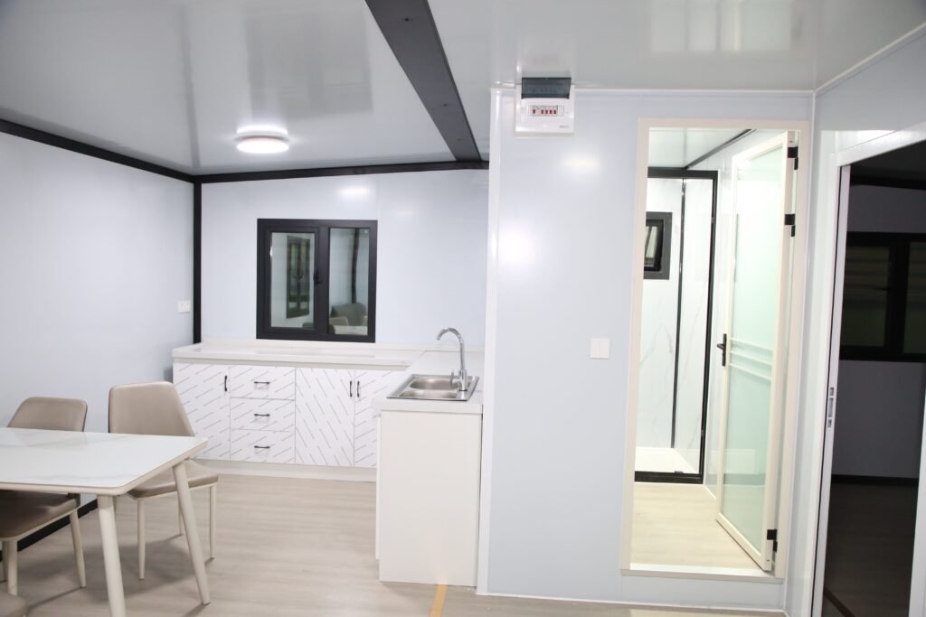 Expandable container house exterior view