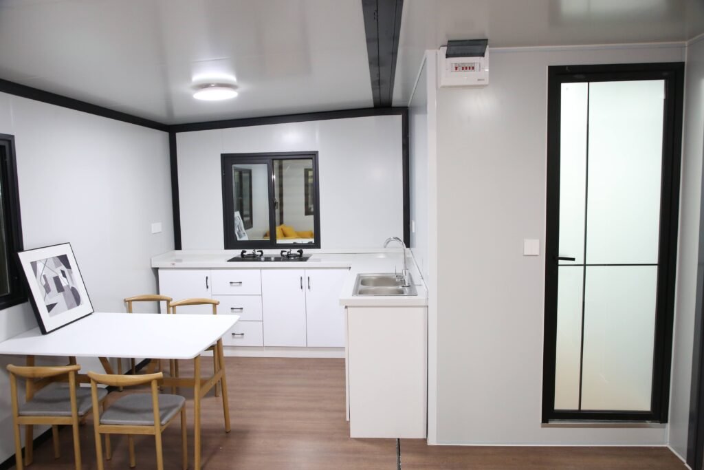 Expandable container house exterior view