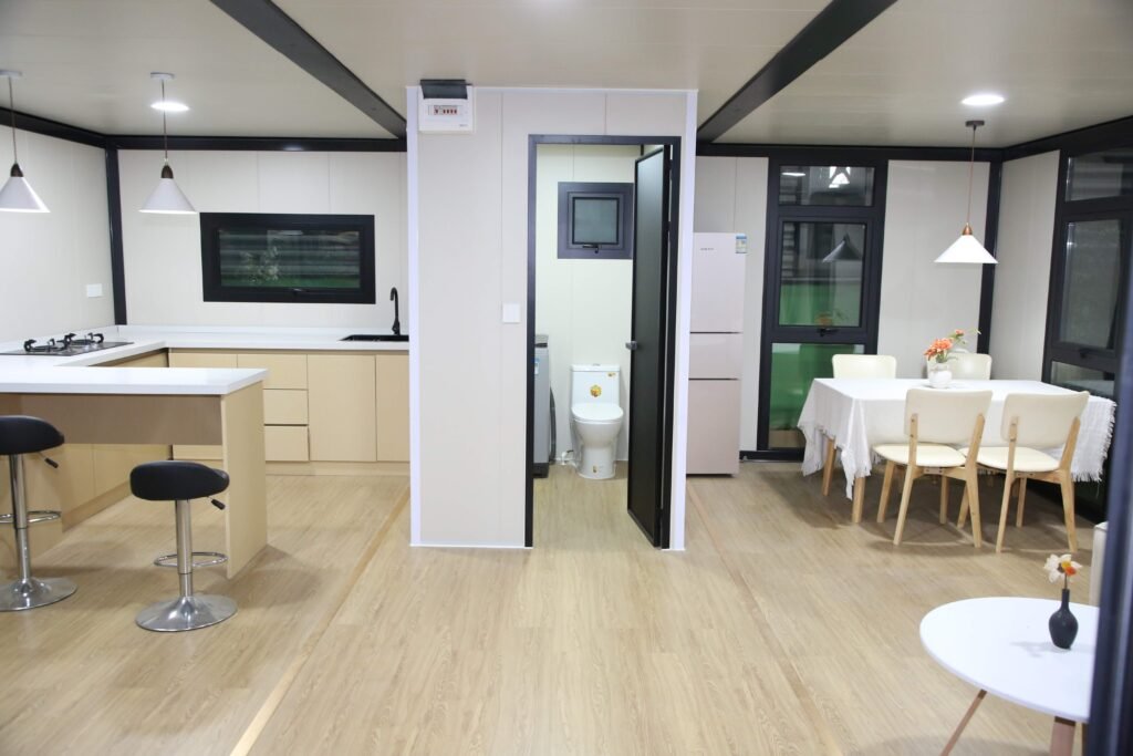 Expandable container house exterior view