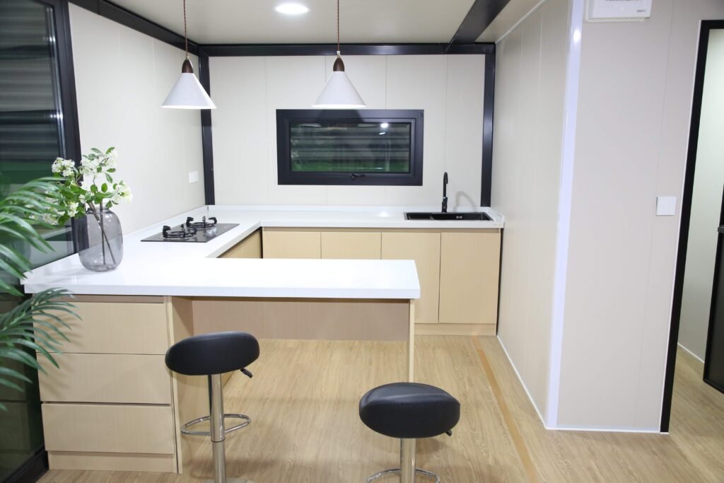 Expandable container house exterior view