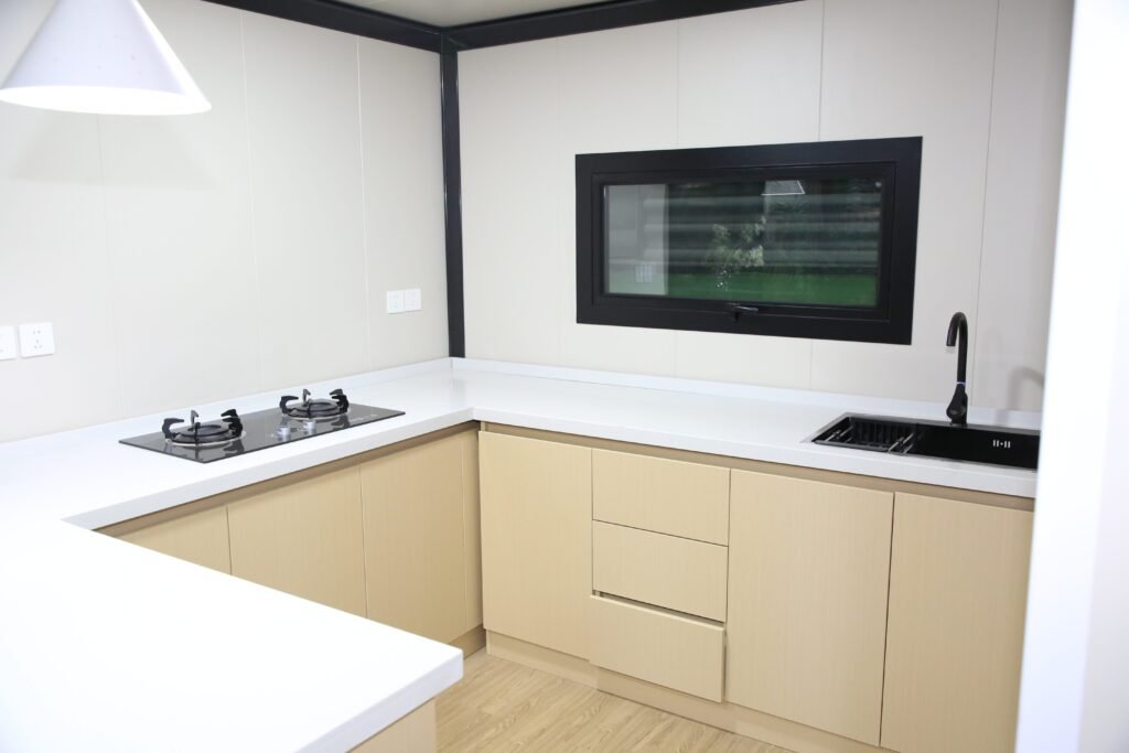 Expandable container house exterior view