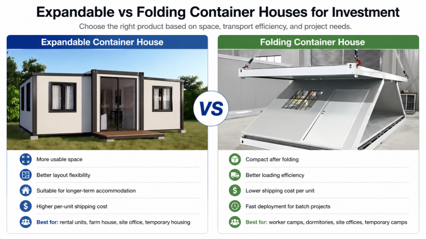 Expandable vs Folding Container Houses for Investment