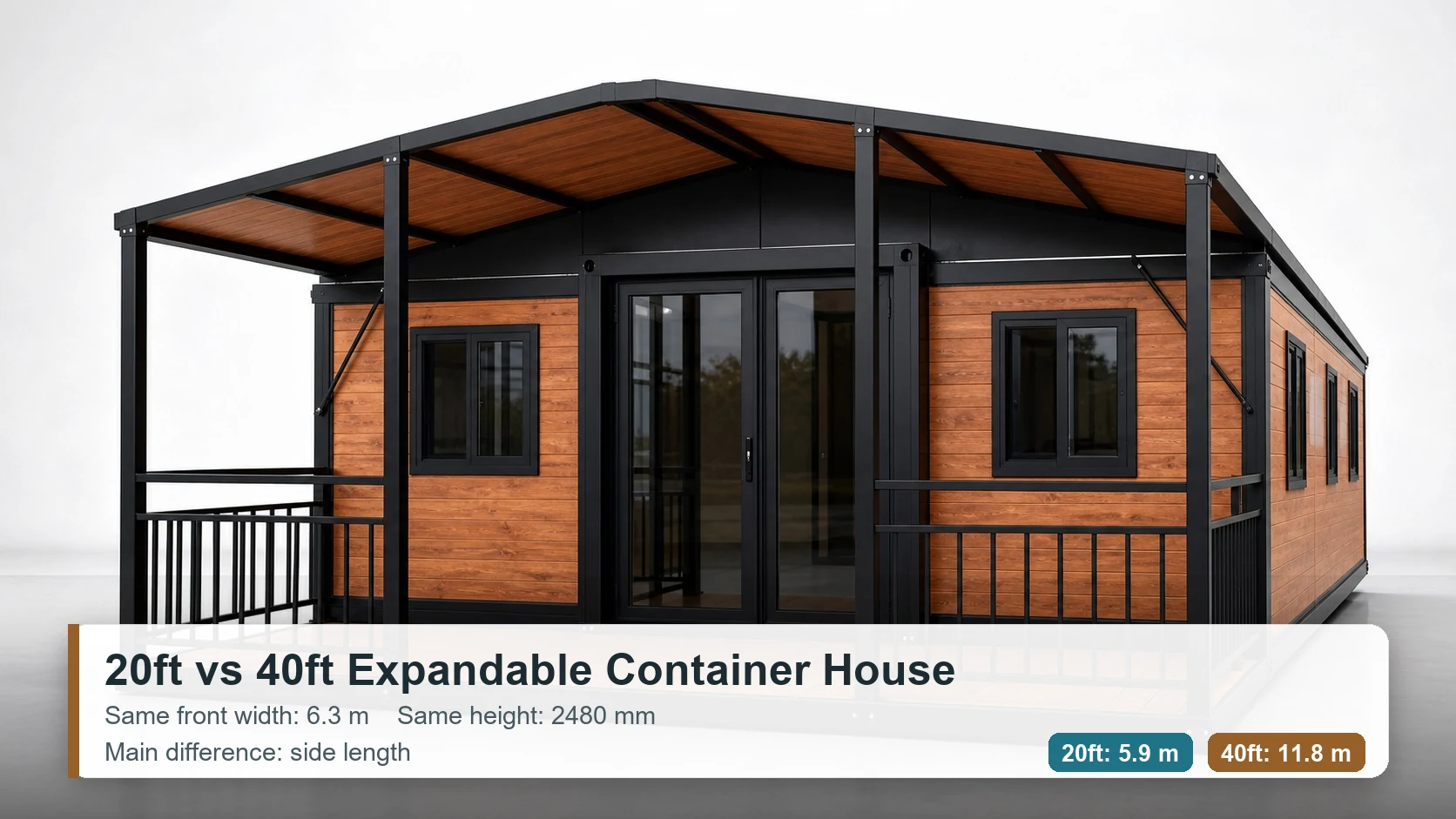 20ft vs 40ft expandable container house comparison