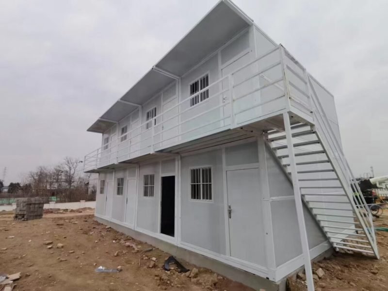 folding container house installed on outdoor site